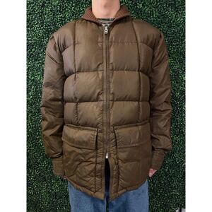 vtg 80s HUDSON BAY HERTERS Jacket Large // down-filled puffer winter earth tone